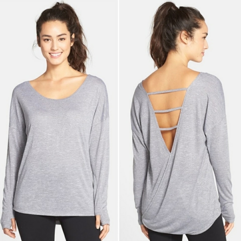 Zella | Live Free Open Ladder Back Long Sleeve Top